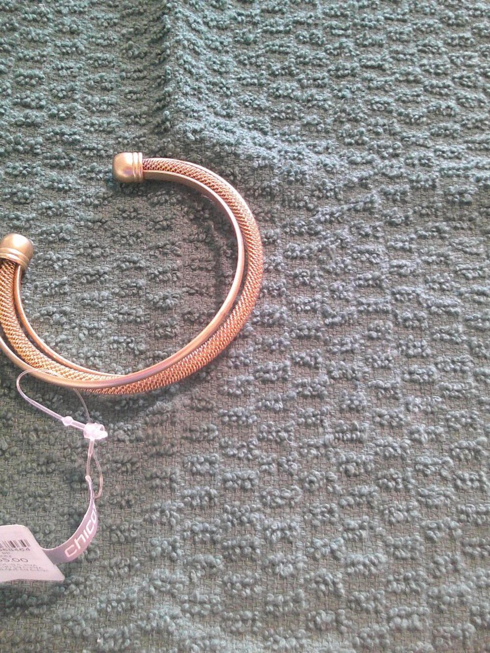 NWT CHICOS Faux Gold Breaker Bangle Bracelet